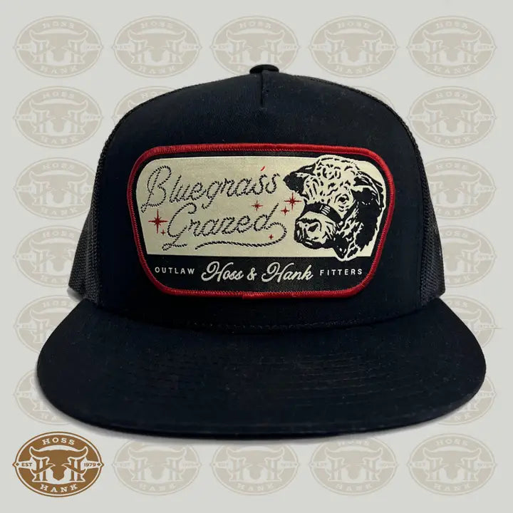 Bluegrass Grazed Hat- Black