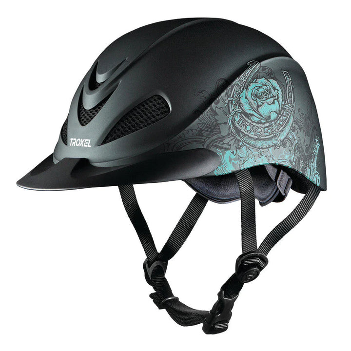 Troxel Rebel Helmet - Turquoise Rose - Irvine Tack &amp; Western Wear