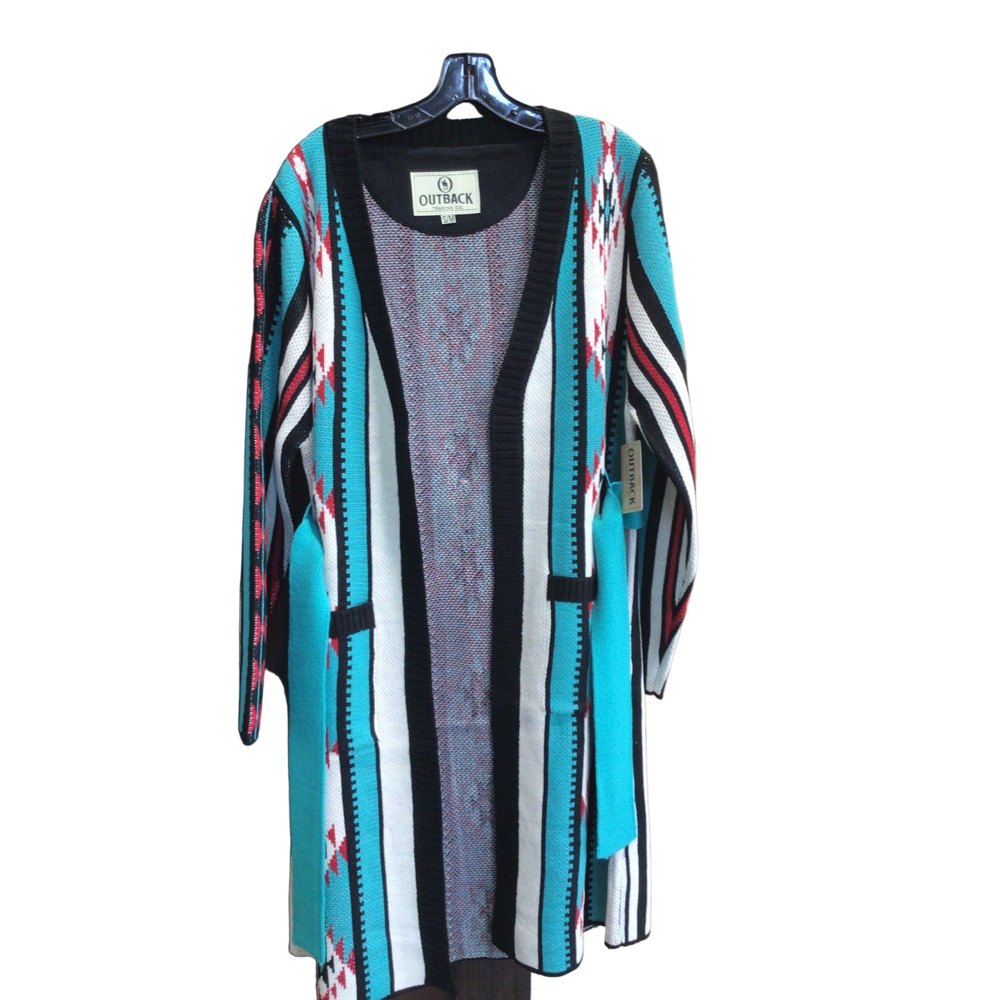 Outback Trading Women's Carrie Sweater - Duster - Turquoise