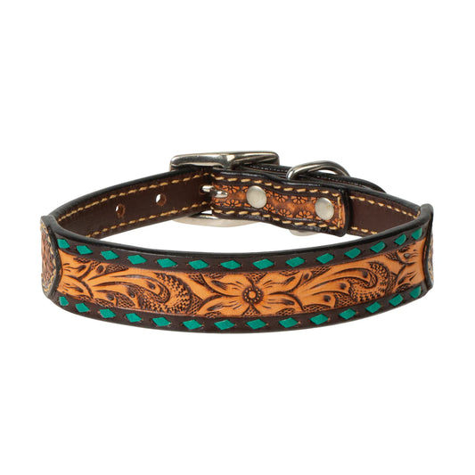 Weaver Floral Buckstitch Dog Collar