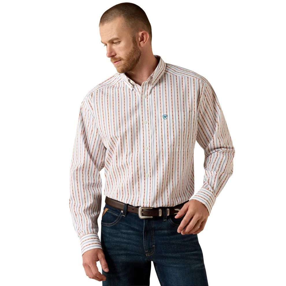 Ariat Men's WF Augustine Long Sleeve Shirt - White