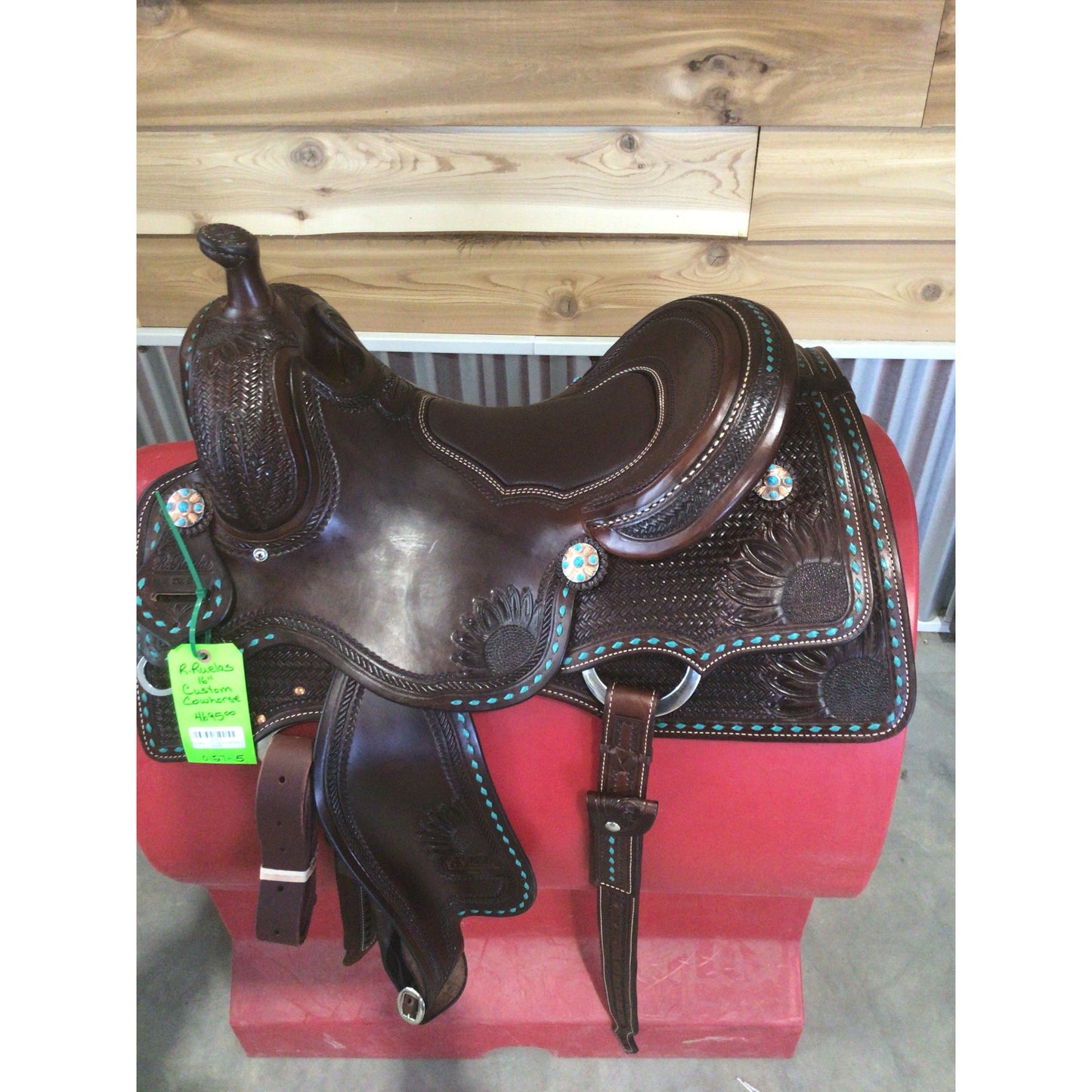 R. Ruelas 16" Custom Cowhorse Saddle