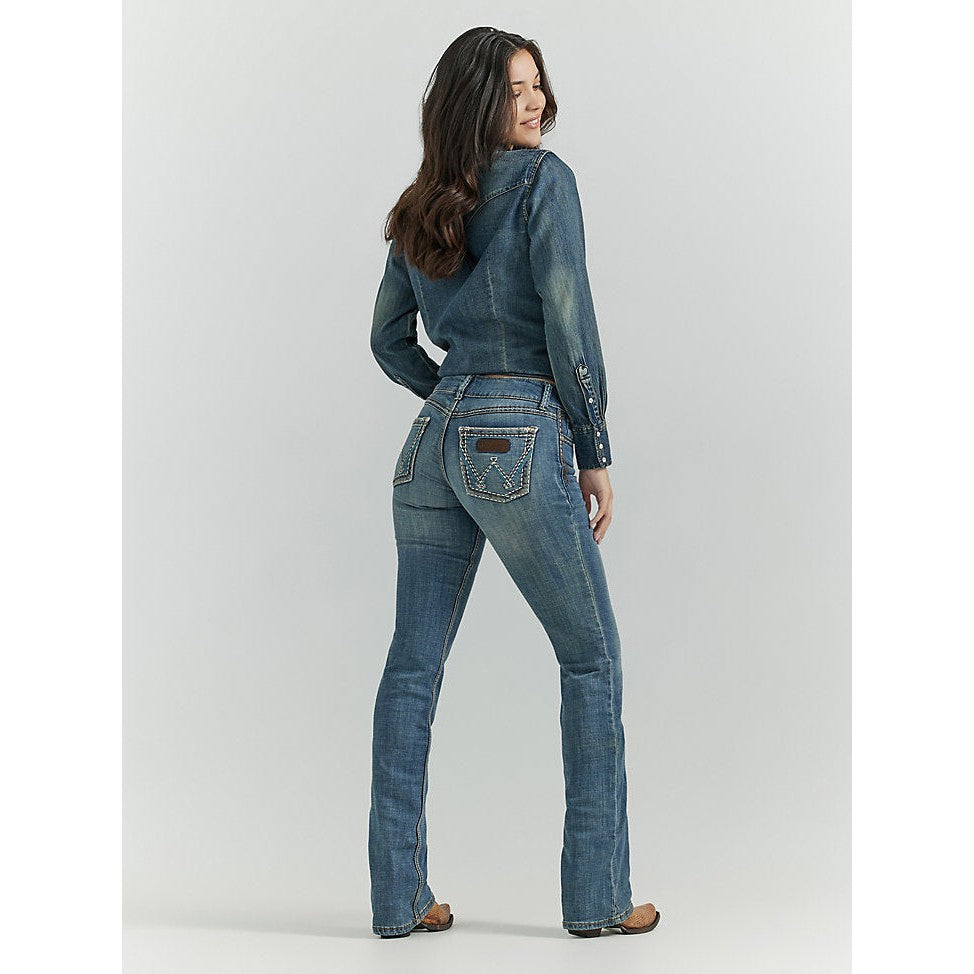 Wrangler Women's Retro Sadie Low Rise Bootcut Jeans - Dark Wash