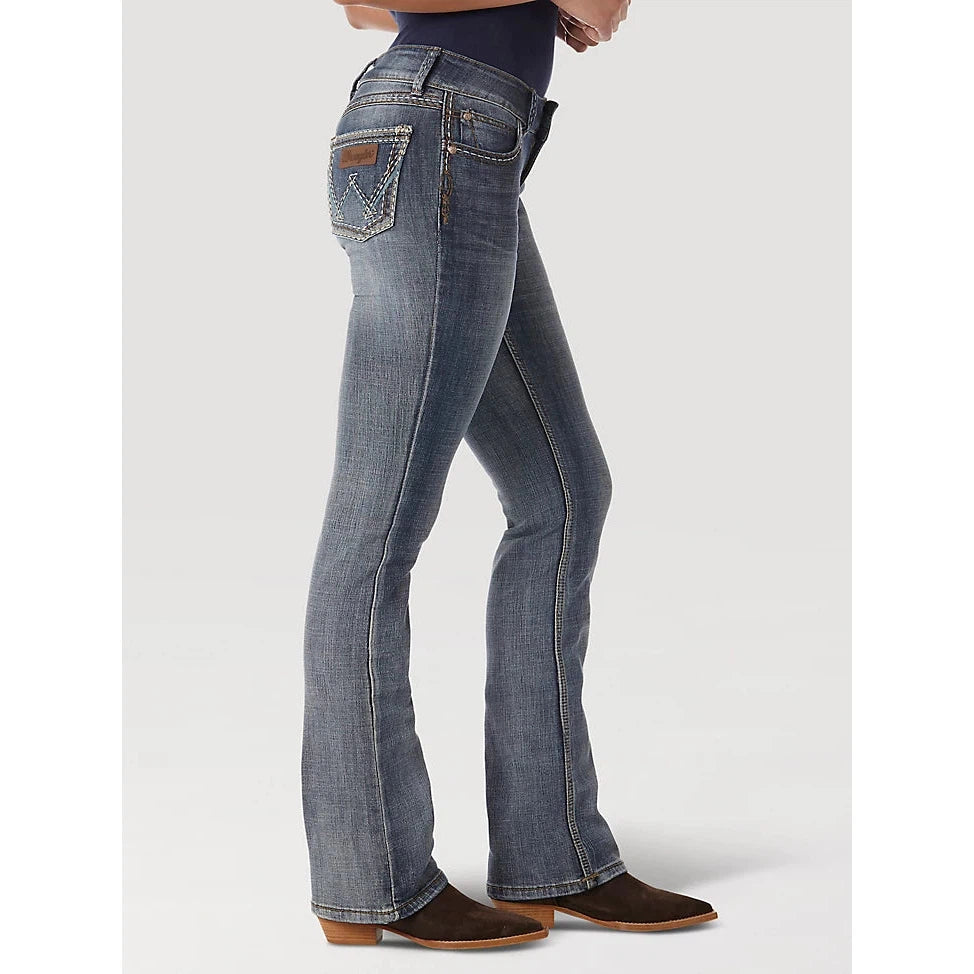 Ladies low hot sale rise bootcut jeans