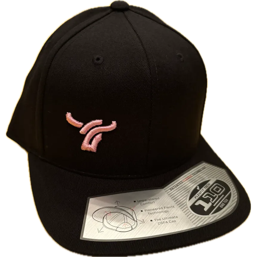 B8 Ranch Apparel 110 Flatbrim Flexfit with Small Pink Logo - Multiple Colours