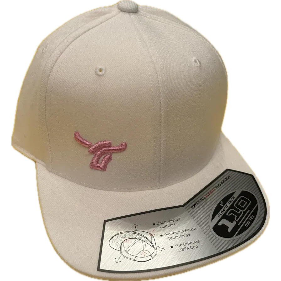 B8 Ranch Apparel 110 Flatbrim Flexfit with Small Pink Logo - Multiple Colours