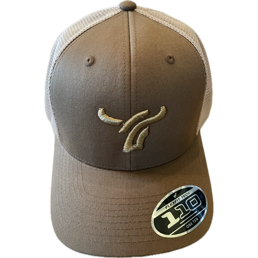 B8 Ranch Apparel 110 Flexfit Snapback with Large Logo - Light brown/Tan