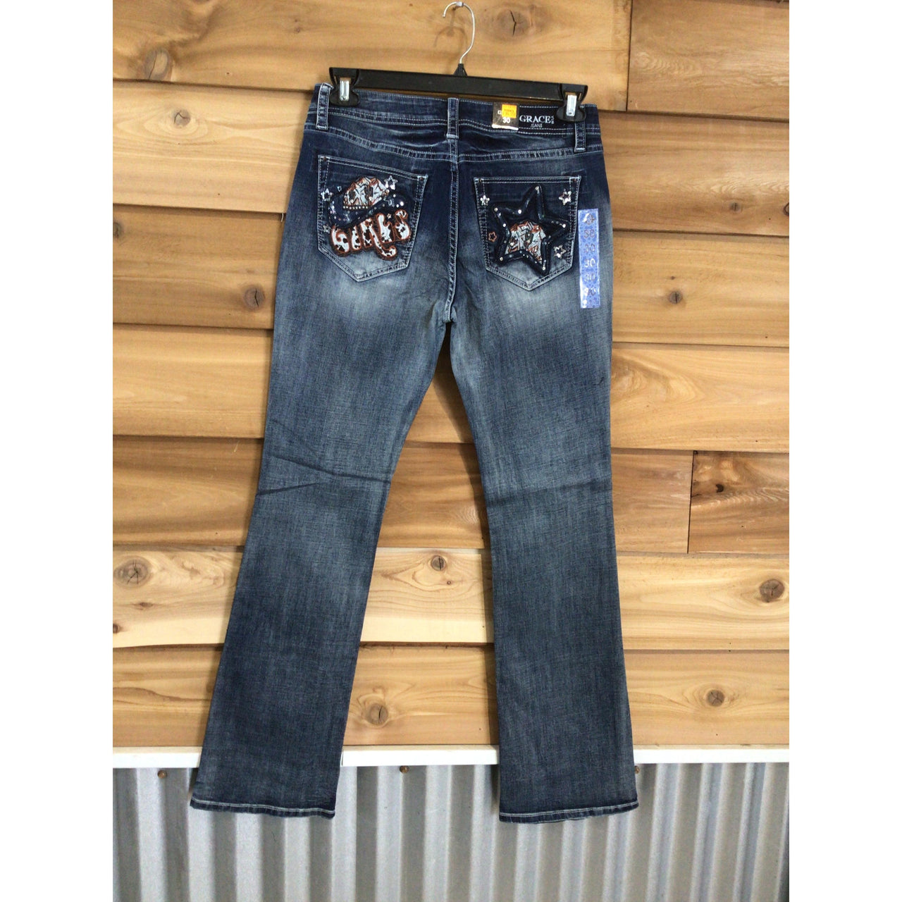 Grace in LA Women's Let's Go Detail  Western Jeans