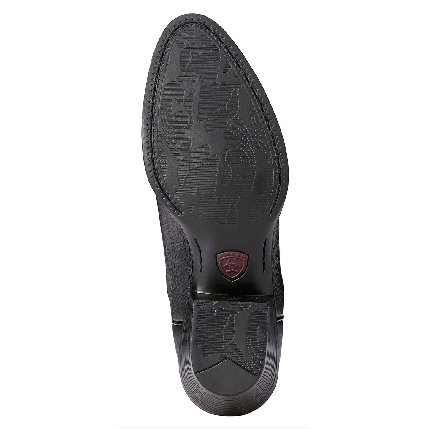 Ariat Women's Heritage R Toe Western Boot- Black Deertan