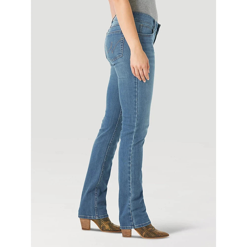 Wrangler Women's Essential Mid Rise Straight Jeans - Briana