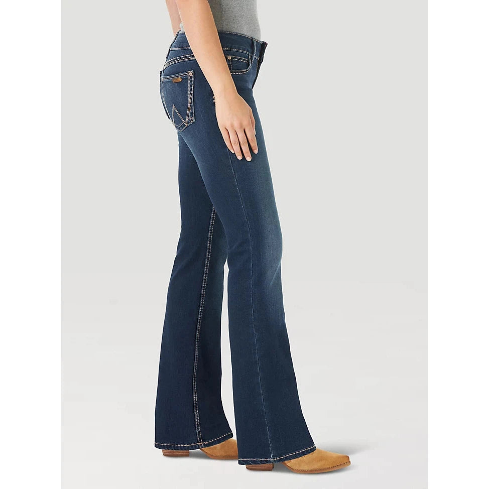 Wrangler Women's Retro Mae Mid Rise Bootcut Jeans - HT Wash