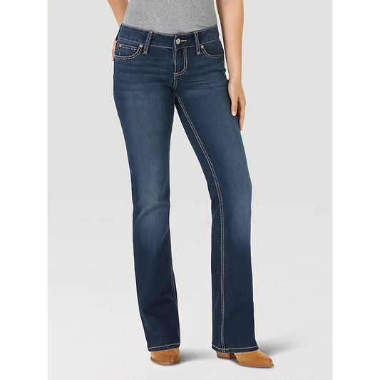 Wrangler Women's Retro Mae Mid Rise Bootcut Jeans - HT Wash