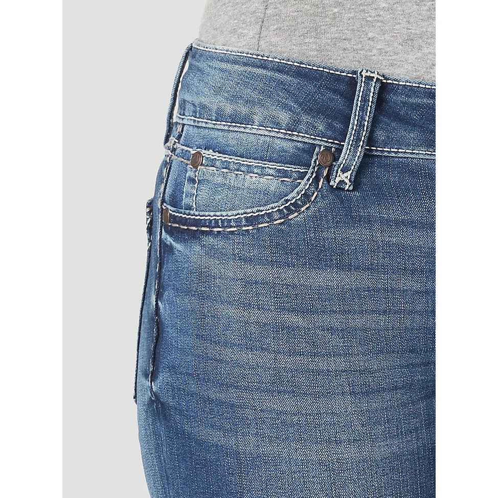 Wrangler Women's Retro Mae Mid Rise Bootcut Jeans - Dark Blue