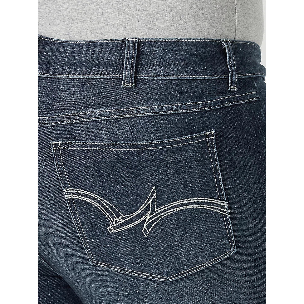 Wrangler Women's (PLUS) Mid Rise Bootcut Jeans - Dark Wash