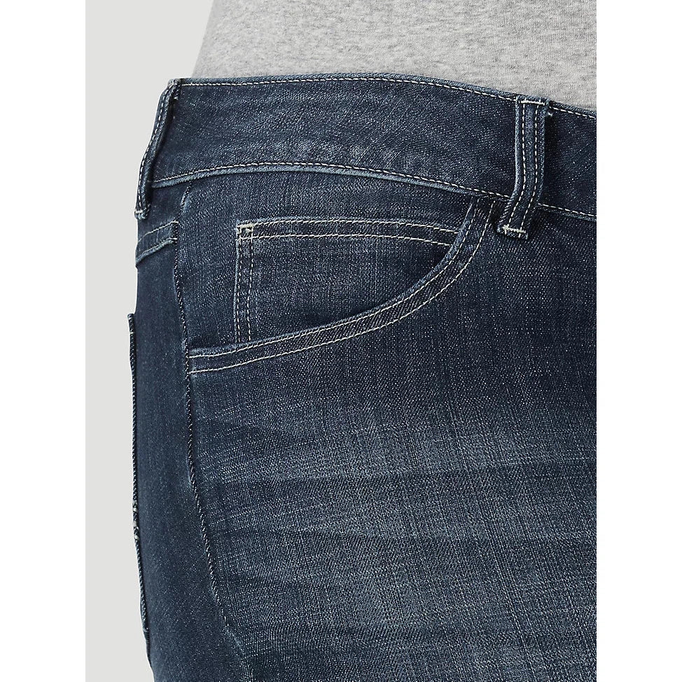 Wrangler Women's (PLUS) Mid Rise Bootcut Jeans - Dark Wash