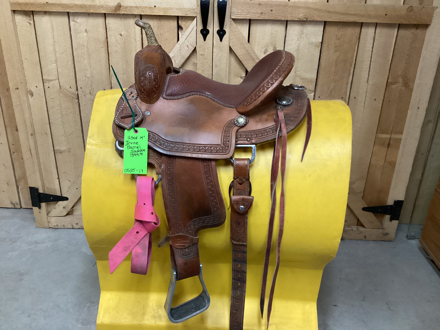 Used 14” Irvine Barrel Saddle