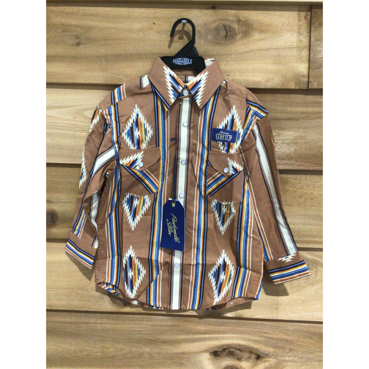 Rock & Roll Boys Long Sleeve Shirt-Camel