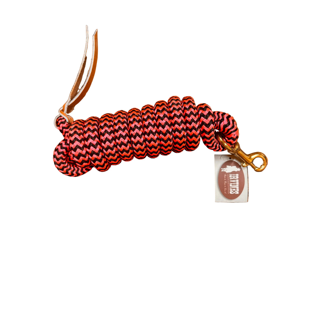 Irvine Cow Lead 9 ft 5/8" Lead w/Brass Plated Bolt Snap (Mixed Colours)
