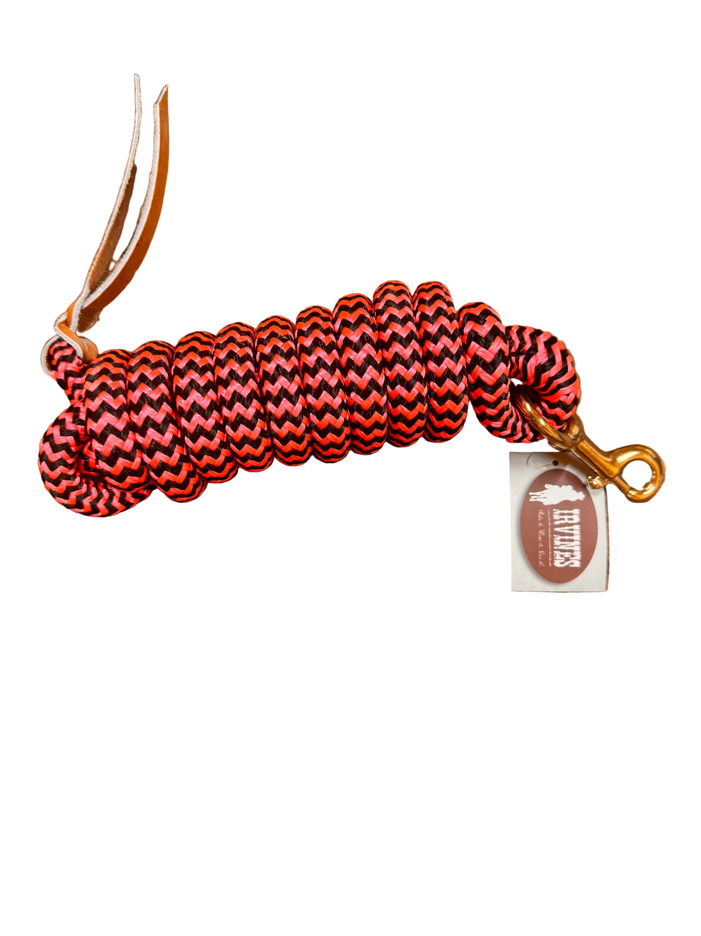 Irvine Cow Lead 9 ft 5/8" Lead w/Brass Plated Bolt Snap (Mixed Colours)