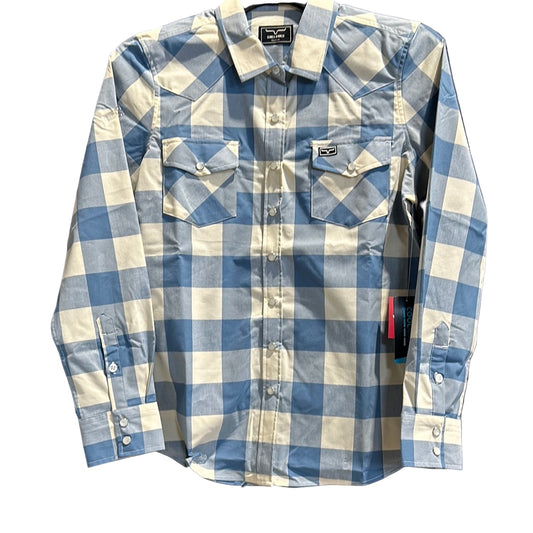 Kimes Women's Malcom Buffalo Plaid Top - Blue
