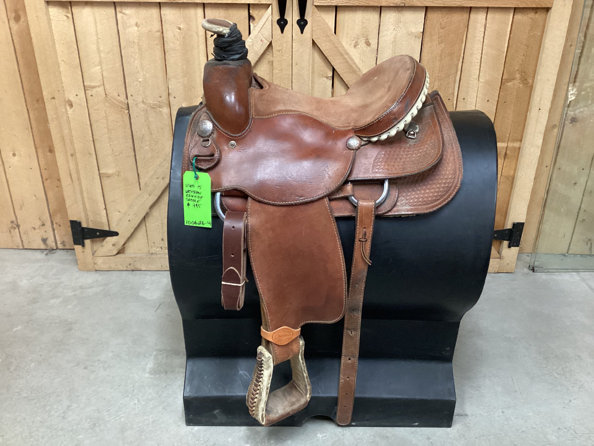 Used 15” Western Rawhide Saddle