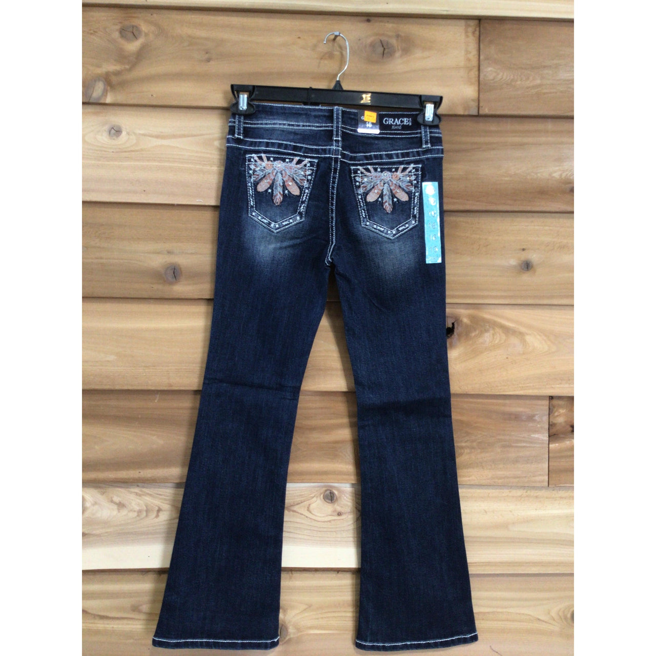 Grace in LA Girl's  Dragonfly  Detail  Western Jeans