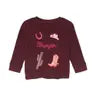 Wrangler h24 West Baby Girl Long Sleeve Sweatshirt- Burgundy