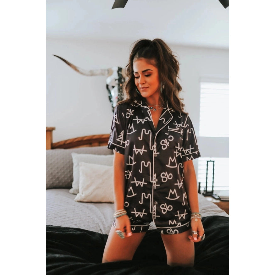 The Front Porch Western Pajama Set - Black Brand