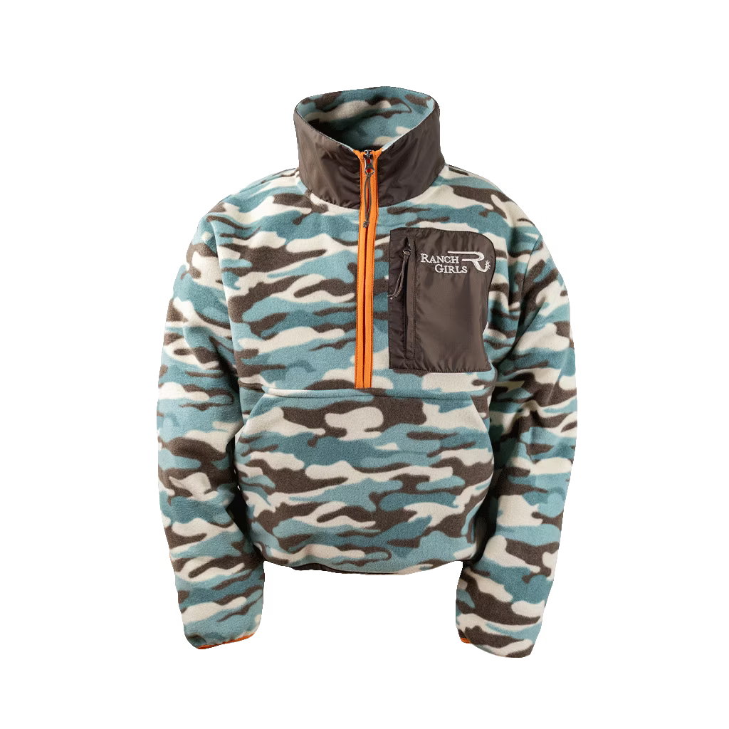 Ranch Girls Long Sleeve Fleece Zip Up Hannah Jacket- Camouflage