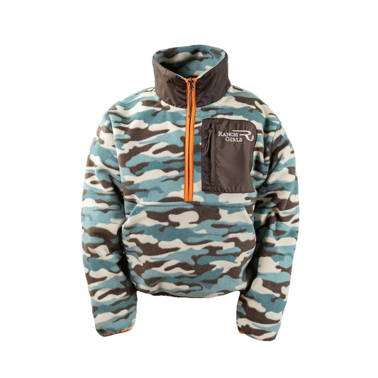 Ranch Girls Long Sleeve Fleece Zip Up Hannah Jacket- Camouflage