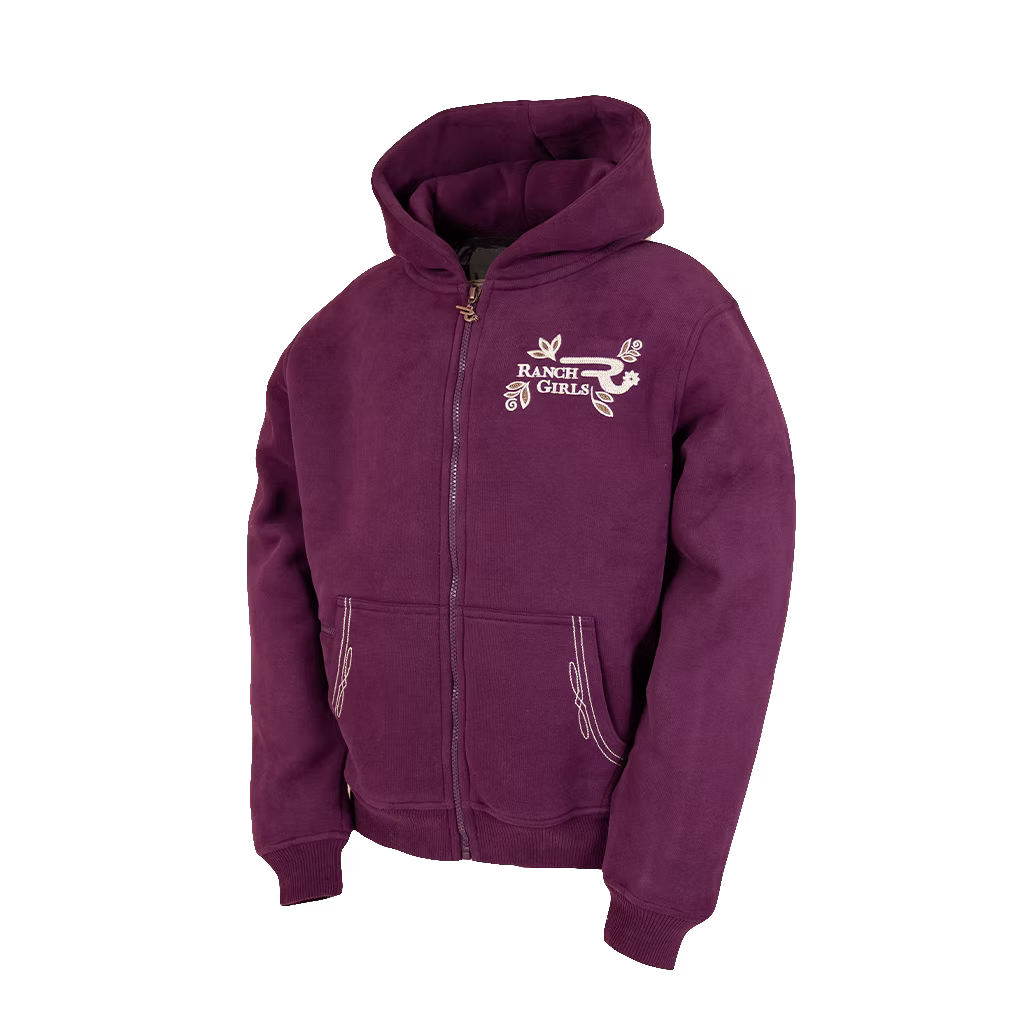 Ranch Girls Women's Hooded Ronda Long Sleeve Sweatshirt- Wine Tasting