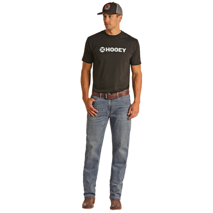 Hooey Mens Double Barrel Stackable Bootcut Vintage Jeans - Medium Vintage