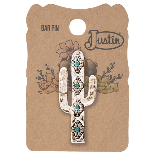 Justin Women's Cactus with Aztec Design Pin