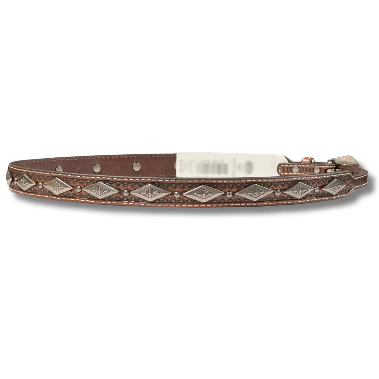 Tri Concho Hat Band- Brown