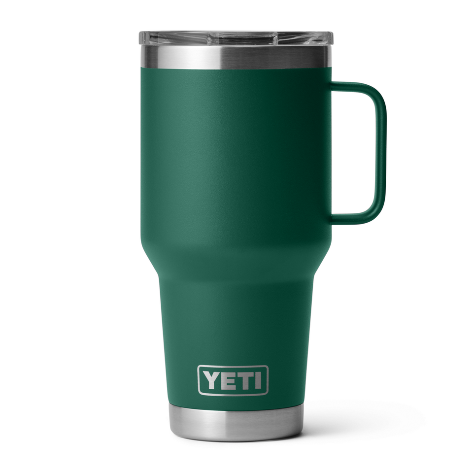 Yeti Rambler 887ml Travel Mug Intl w/Stronghold Lid - Black Forest Green