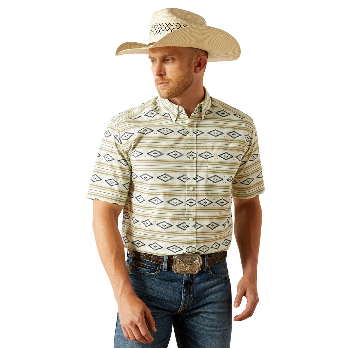 Ariat Men's Christopher Classic Short Sleeve Shirt - Mint - Irvine Tack & Western Wear