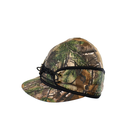 Crown Cap Convertible Camouflage/Blaze Railroad Hat  - Real Tree