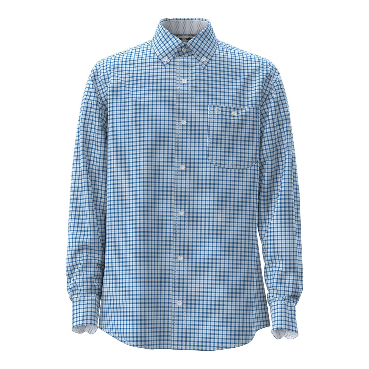 Wrangler Men's Wrangler George Strait Collection 1 Pocket LS Shirt - Navy/White