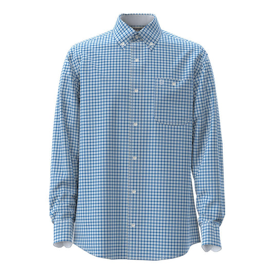 Wrangler Men's Wrangler George Strait Collection 1 Pocket LS Shirt - Navy/White