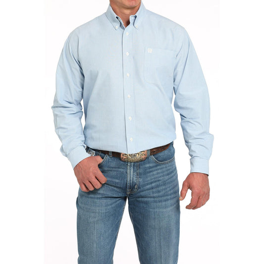 Cinch Men's Long Sleeve Western Shirt- Blue