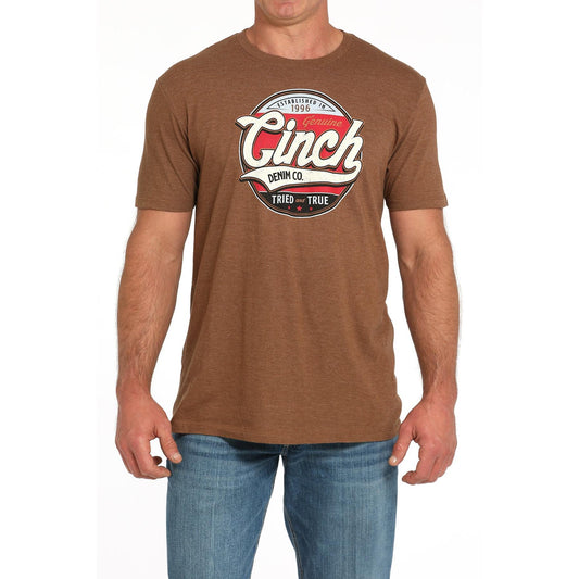 Cinch Men's Short Sleeve Tee Shirt 725  - Brown
