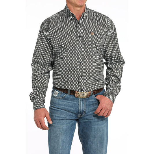 Cinch Men's Long Sleeve Print Shirt 725 - Black