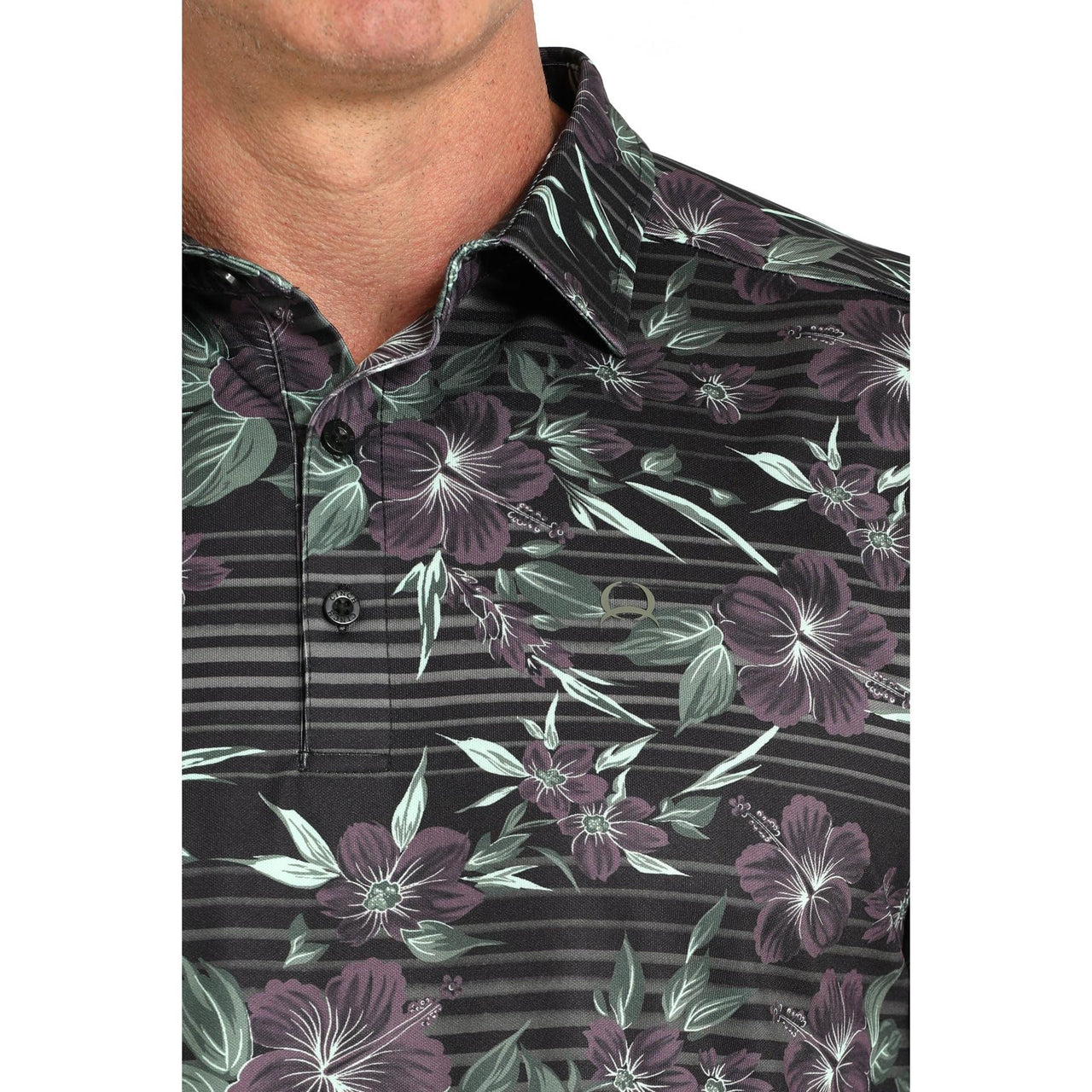 Cinch Men's Short Sleeve  Arenaflex Polo Shirt - Black