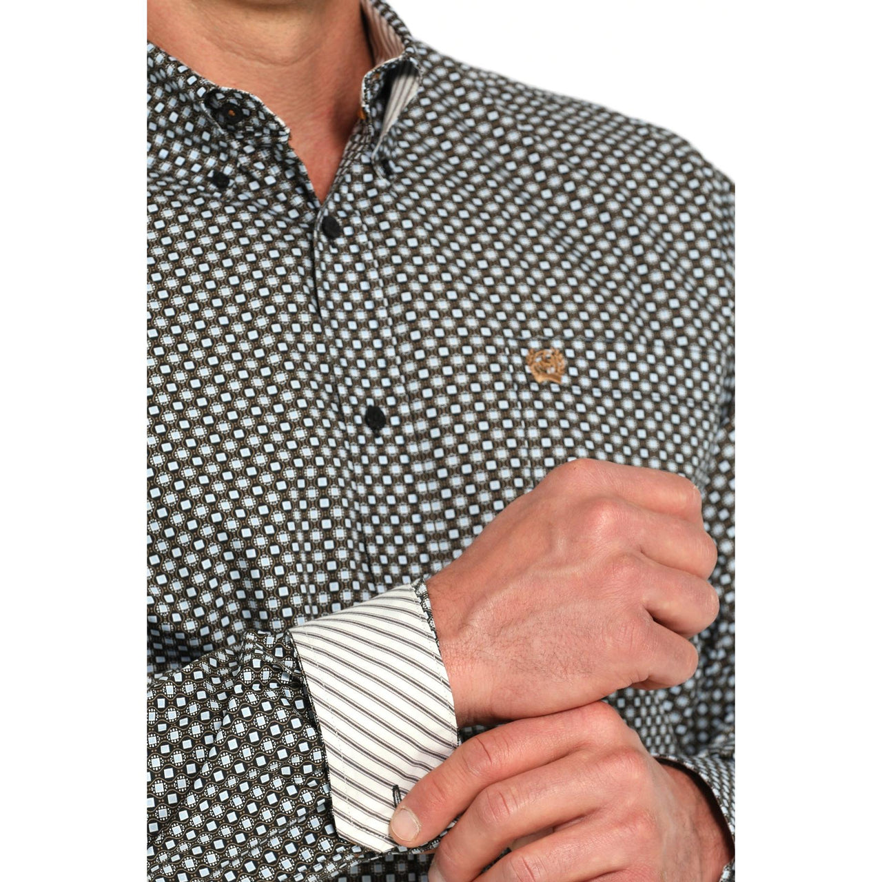 Cinch Men's Long Sleeve Print Shirt 725 - Black