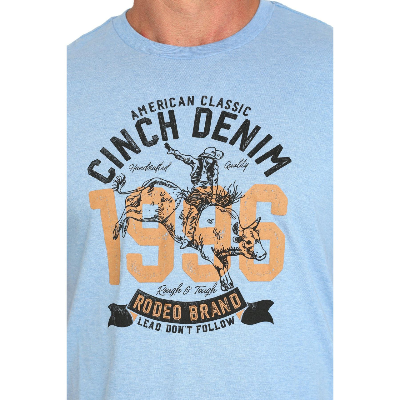 Cinch Men's Short Sleeve Tee Shirt 725  - Light Blue