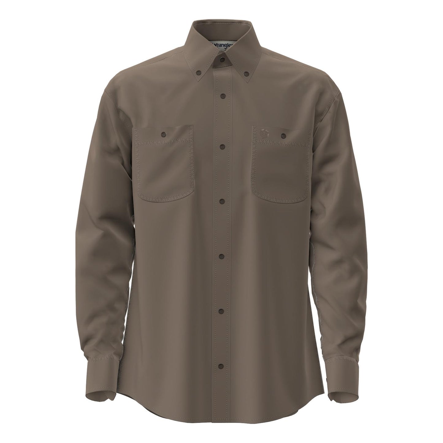 Wrangler Men's Wrangler George Strait Collection 2 Pocket LS Shirt - Walnut