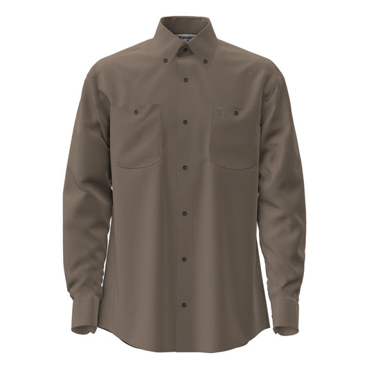 Wrangler Men's Wrangler George Strait Collection 2 Pocket LS Shirt - Walnut