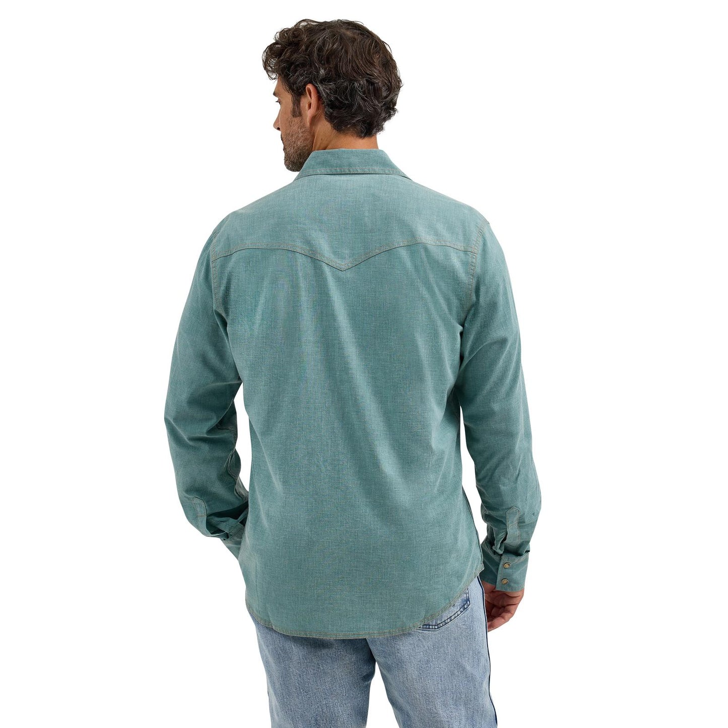 Wrangler Men's Wrangler Retro Modern Fit Premium Long Sleeve Shirt - Pine