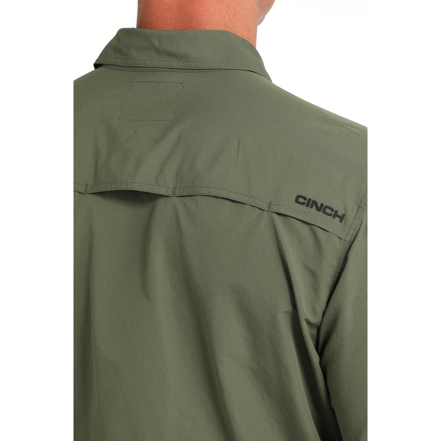 Cinch Men's Long Sleeve Solid Arenaflex Shirt 725 - Olive