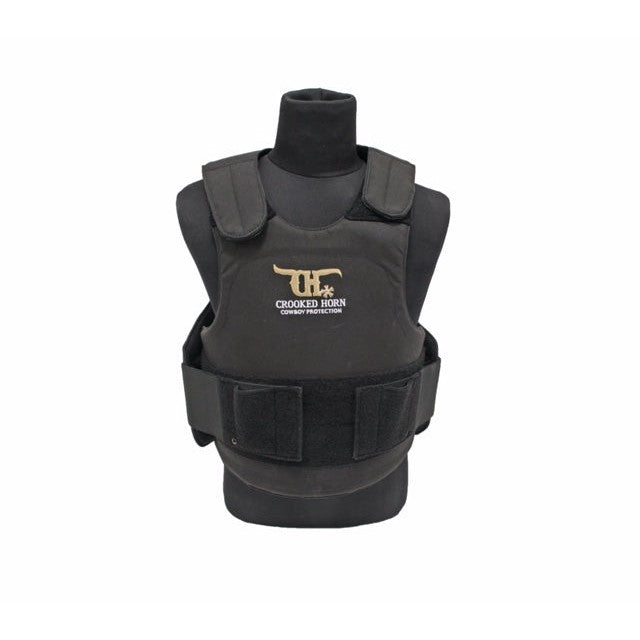 Crooked Horn Youth Bullrider/Bullfighter Pleather Vest - Black